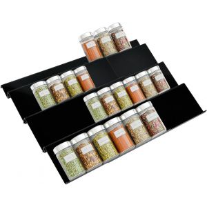 KAL-8Pièces Étagères À Épices Pour Tiroirs,4 Niveaux Organisateur De Tiroir Rangement Epices Tiroir Extensible 33Cm À 67Cm,Rangement Épices Cuisine Organisateur Epices Etagere A Epice Porte Épices - Neuf