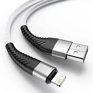 Câble Usb De Charge Rapide Pour Iphone 14 13 12 11 Pro Maxxxs 5 6 S 7 8 Plus I Se Apple Phone Ipad Long 2M 3M Fil Cordon De Chargeur De Données.White.0.25 M - Neuf