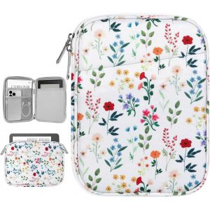 GUOP-6-7"" Protectrice Housse Pour 7"" Nouveau Kindle Paperwhite Et Kindle Colorsoft Signature Edition,6"" Kindle 11E Génération,Sac De Transport Pour Kindle Oasis E-Reader,Bouquet De Fleurs - Neuf