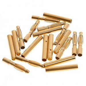 50 paires de 2,0 mm plaqu&eacute; or m&acirc;le femelle Bullet Banana Connectors Fiches pour bricolage rc batterie Esc moteur - Neuf