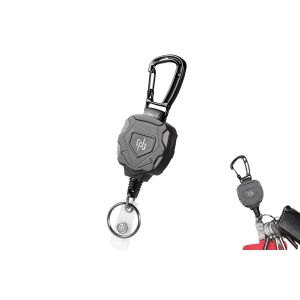 Porte-Badge R&eacute;tractable Avec Cordon Et Mousqueton - Noir - Neuf