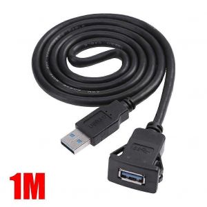 Pour Auto Truck Boat 1m/33ft Single Port USB 30 A Mâle À USB30 A Femelle M/F Voiture Tableau de bord Câbles d'extension encastrés - Neuf