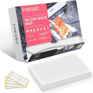 Sacs Sous Vide Alimentaire Gaufrés,15x25 cm 100 Sachets,Commerciaux sans BPA,Conservation,Congélation et Cuisson,adaptés à Toutes les Machine Sous Vide, ,Transparent - Neuf