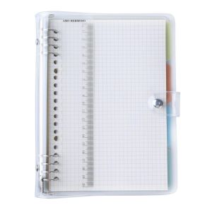 Kaxdl-Amo Hermoso Bloc-Notes À Spirales A5 Avec Intercalaire,4 Subject Notebook,Carnet De Notes À Spirale,Couverture Transparente-120 Pages - Neuf