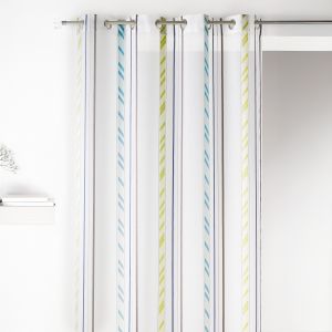 Voilage Fantaisie En Organza &Agrave; Rayures Verticales - Neuf