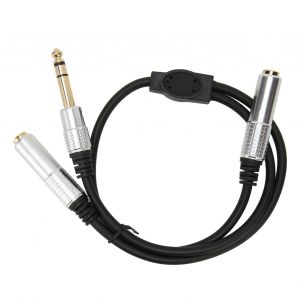 Cable repartiteur en Y 6,35 mm vers double 6,35 mm, cable stereo professionnel 1/4 pouce pour amplificateur, microphone, haut-parleur - Neuf