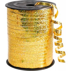 Or,(2 Rouleaux) 0.3 Cm X 454,4 M Pour Le Travail Manuel, Ondulés Irisé, Brillant De L'emballage-Cadeau, Ruban De Chaîne De Ballons, Les Cheveux, Les Fleurs, Le Fleuriste, Le Ruban - Neuf