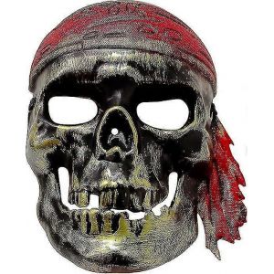 Masque De Pirate Crâne D'halloween - Masque Facial De Pirate Réaliste | Pirate Crâne Masque Cosplay Accessoires Pour Halloween - Neuf
