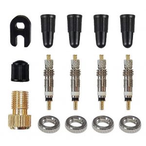 15pcs Pneu De Vélo Kit De Réparation De Bouchon De Valve Cartes Et De La Base De L'outil De Suppression Pour Les Français De La Valve De Compatibilité - Neuf