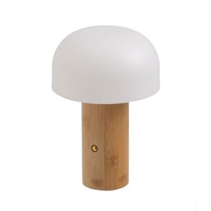 Lampe Led En Bambou Naturel Forme Champignon  3 Tons De Lumière - Neuf