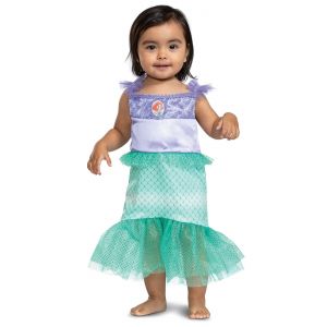Déguisement Ariel La Petite Sirène Fille - Taille: 6 À 12 Mois (66 - 72 Cm) - Neuf