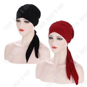 Td Bandana Professionnel 2 Pcs 56-58cm Serre-Tete Professionnel Foulard Pour Femme Serre-Tete Professionnel Hijab De Couleur Unie Ro - Neuf