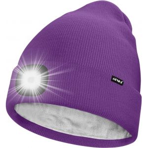 Led Bonnet Lampe Frontale,Usb Rechargeable 4 Led Chapeau De Course Ultra Lumineux Lumi&egrave;re Hiver Chaud Polaire Doubl&eacute;e Tricot Bonnet Cadeaux Pour Hommes Et Femmes - Neuf