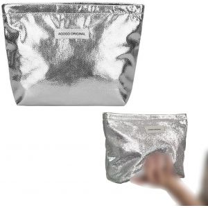 Argent &Eacute;tincelant Pochette MaquillageMaquillage Petitede Toilette Femme VoyageMultifonctionnel a MaquillageZipp&eacute; de Toilette pour Femmes Fille - Neuf