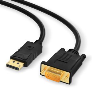 TIANYI-Câble DisplayPort vers VGA, adaptateur DisplayPort vers VGA, double mode 1080p Full HD Display Port vers VGA (mâle vers mâle) pour Lenovo/Dell/HP/ASUS et autres marques (3 m) - Neuf