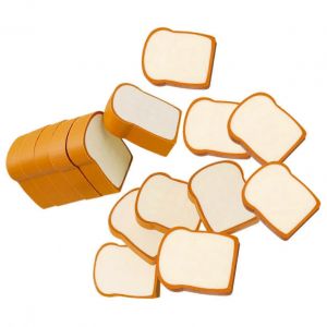 Lot De 16 Gommes &Agrave; Tartiner Mignonnes En Forme De Toast Pour Les F&ecirc;tes D'anniversaire D'enfants, Fournitures De Bureau Amusantes Pour Le Dessin Et Le Croquis Cr&eacute;atifs - Neuf