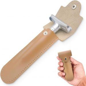 1 Pi&egrave;ce, Housse De Rasoir De S&eacute;curit&eacute; En Cuir &Eacute;tui De Protection Pour Rasoirs De S&eacute;curit&eacute; Protecteur Cuir Pour Rasoirs Gardez Votre Rasoir Bien Prot&eacute;g&eacute;, Facile &Agrave; Transporter - Neuf