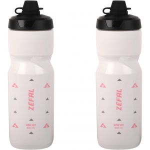 Pack Sense Soft 80 No-Mud-Lot De Deux Bidons Velo Et Vtt-Gourde Sport Souple Et Inodore-Bidon Eau Sans Bpa-Tetine Silicone-Blanc,2 X 800 Ml - Neuf