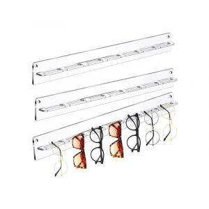 Porte-lunettes de soleil mural en acrylique - Lot de 2 - Neuf