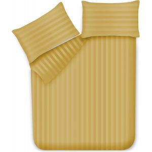 Sjzg-Lazzaro Parure De Lit 2 Pi&egrave;ces En Satin &Agrave; Rayures Pour Lit Simple U2013 Housse De Couette Ultra Douce Et Hypoallerg&eacute;nique Avec Fermeture &Eacute;clair - Neuf