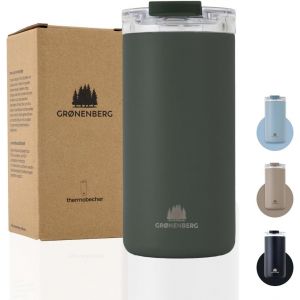 Cmws-Mug Isotherme 350 Ou 473 Ml | Thermos Caf&eacute; 100% Anti-Fuite | Garde Au Chaud Pendant Au Moins 4h | Tasse Isotherme En Acier Inox Recycl&eacute; (Forest, 473 Ml) - Neuf