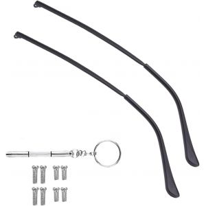 Kalanka-1 Paire De Branches De Rechange En M&eacute;tal Pour Lunettes De Soleil - Noir - Neuf