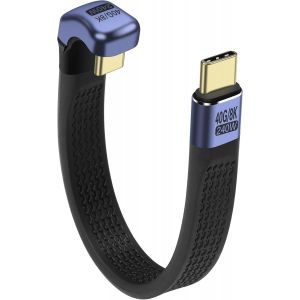 Câble D'Extension Usb 4 Type C 40 Gbit/S 240 W 8 K Pd Charge Rapide Usb C Vers Usb C En Forme De U Plat Ultra Fin Fpc Câble De Données Adapté Aux Ordinateurs Portables Et Téléphones Portables - Neuf