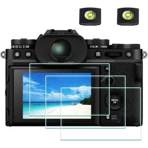 Protection Ecran pour Fujifilm X-T5 Fuji XT5 Verre Tremp&eacute; et Housse de Sabot, 0,3mm Duret&eacute; 9H screen protector Anti-Rayure Anti-Trace Anti-Bulle -Lot de 3+2 - Neuf