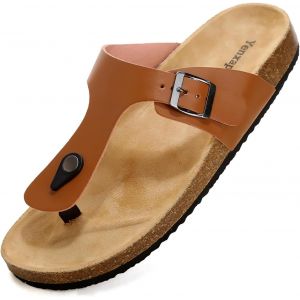 Kalanka-Tongs Mode Femme Homme Confortable Claquette Cuir Chaussure En Liège Été - Neuf