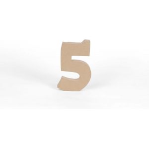 KALANKA-AC889Cpack - Un lot de 3 supports en papier kraft brun 12x2,5x20 cm, Chiffre 5 - Neuf