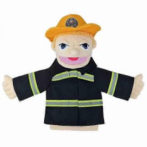 Marionnette &agrave; main en peluche douce, marionnettes amusantes, jouet professionnel, offre de 50 %-pompier - Neuf