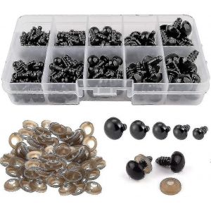 Yeux de s&eacute;curit&eacute; avec rondelles, 400pcs Yeux de poup&eacute;e en plastique, y compris 200pcs Yeux de s&eacute;curit&eacute; 200pcs Laveuses - Neuf