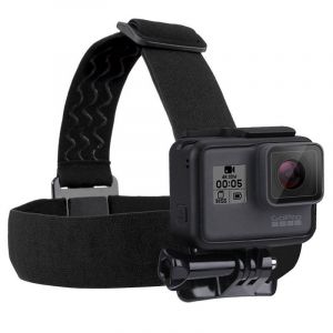 Support de sangle de tête compatible avec les caméras d'action GoPro Hero3+\HERO4\HD2, Fusion et DJI Osmo (caméra non incluse) - Neuf