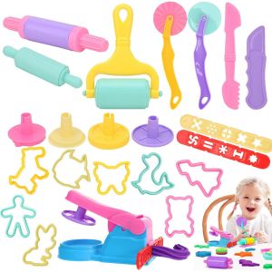 22'' Outils Pâte À Modeler Moules Kit,Enfants Jouets Outils Pâte à Modeler,Outils Pâte à Modeler Polyvalent,Sac Rangement,Adapté Aux Concours Créatifs Diy (Couleur Aléatoire) 2TE10190 - Neuf