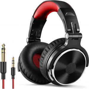 VornixorSarlshop-Casque Audio Filaire DJ Piano Guitare avec Micro, Hi-Res Audio Extra Basse Son, L&eacute;ger Confort Pliable Casques avec Share-Port, 2 c&acirc;bles - Headphone pour PC Studio Monitor AMP Pro-10( - Neuf