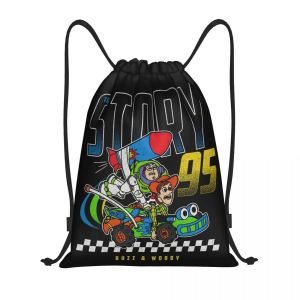 Sac à dos personnalise avec cordon de serrage, motif Toy Story, Buzz l'Éclair et Woody, pour homme et femme, léger, ideal pour la gym, le sport et l'entraînement - Neuf