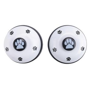 Clochette Pour Animaux De Compagnie,Lot De 2,En M&eacute;tal,Avec Sonnette De Dressage Pour Chien Et Caoutchouc Antid&eacute;rapant - Neuf