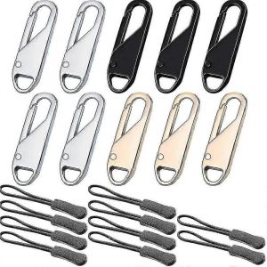 Zipper Pull Tab Remplacement M&eacute;tal Fermeture &Agrave; Glissi&egrave;re Extender Poign&eacute;e Fixer 10 Pcs - Neuf