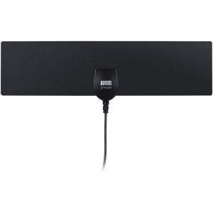 DTA420 Antenne TV Int&eacute;rieur Puissante TNT HD Haut Gain Extra Plate Discr&egrave;te Attache Fen&ecirc;tre Vitre Mural Autocollante Universelle T&eacute;l&eacute;vision Num&eacute;rique - Noir - Neuf