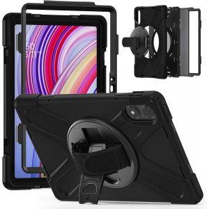 Naeryut-Coque Pour Xiaomi Redmi Pad Pro 12.1"",Housse De Robuste Avec Film Protection,Porte-Stylet,Support Rotatif À 360° Et Dragonne,Bandoulière,Noir - Neuf