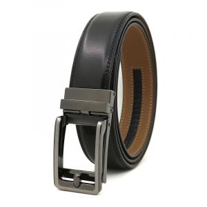 Ceinture Pour Homme - Noire - Ceinture En Cuir Pour Homme 115 Cm Pour Tenue Habillée Et Décontractée - Ceinture Micro-Ajustable, S'adapte À Tous Les Styles - Neuf