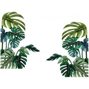 KALANKA-Autocollant Mural Plante Verte Sticker Tropicale,Stickers Plante,Sticker Mural Autocollant Amovible Bricolage,Autocollants Aquarelle Stickers Muraux,Décoration Pour Décoration De Maison Et De - Neuf