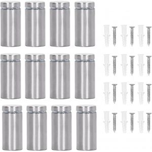 ChenQuanSarl-12 Pi&egrave;ces Entreto s Vis En Acier Inoxydable Panneau Publicitaire Clou Pour Acrylique 19X40Mm - Neuf