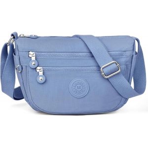 RFCBC-Petit Sac Bandoulière Femme, Léger Sac à Main en Nylon Porté Epaule - Besace Sacoche Messenger Petit Pochette Telephone Portable avec Multi-Poches Pour Shopping,Travail,Voyage - Neuf