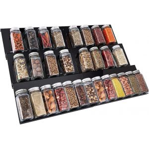 Tianyi-&Eacute;tag&egrave;re &Agrave; &Eacute;pices Pour Tiroirs Extensible De 30 Cm &Agrave; 60 Cm, &Eacute;l&eacute;gante Pour Armoire De Cuisine, Rangement Epices, Porte-&Eacute;pices Pour Diff&eacute;rentes Largeurs Tiroirs (Noir-6pcs) - Neuf