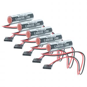 vhbw 5x Batterie compatible avec Toshiba ER6V With JAE 5Pin Connector syst&egrave;me de contr&ocirc;le (2000mAh, 3,6V, Li-MnO2) - Neuf