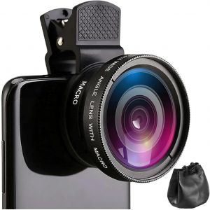 LORANKA-Objectif 2 en 1 pour t&eacute;l&eacute;phone portable - Kit d'objectifs grand angle 0,45 x et macro de 12,5 x pour smartphones iOS et Android - Neuf