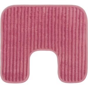KALANKA-- Tapis de Toilette antidérapant souple en forme de U, 100% Polyester, 50 x 45 cm - Rose poudré - Neuf