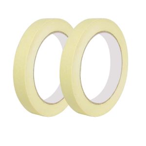 2 Ruban de Masquage &agrave; Usage G&eacute;n&eacute;ral 10mm x 50m,pour la Protection des Surfaces Lors de Travaux de D&eacute;coration/Peinture,Jaune - Neuf