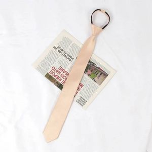 Nouveau Unisexe Solide Cravate Fermeture &Eacute;clair Cravate 6 Cm D&eacute;contract&eacute; Pour Homme Femmes Gravatas Maigre Mince Hommes F&ecirc;te Mariage Chemise Accessoires Corbatas--Champagne - Neuf